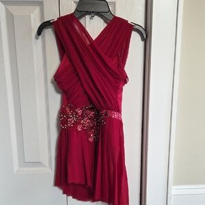 Elegant Red Dance Costume